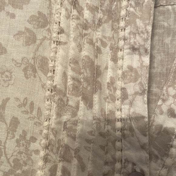 Long sleeve linen print blouse - Picture 2 of 3